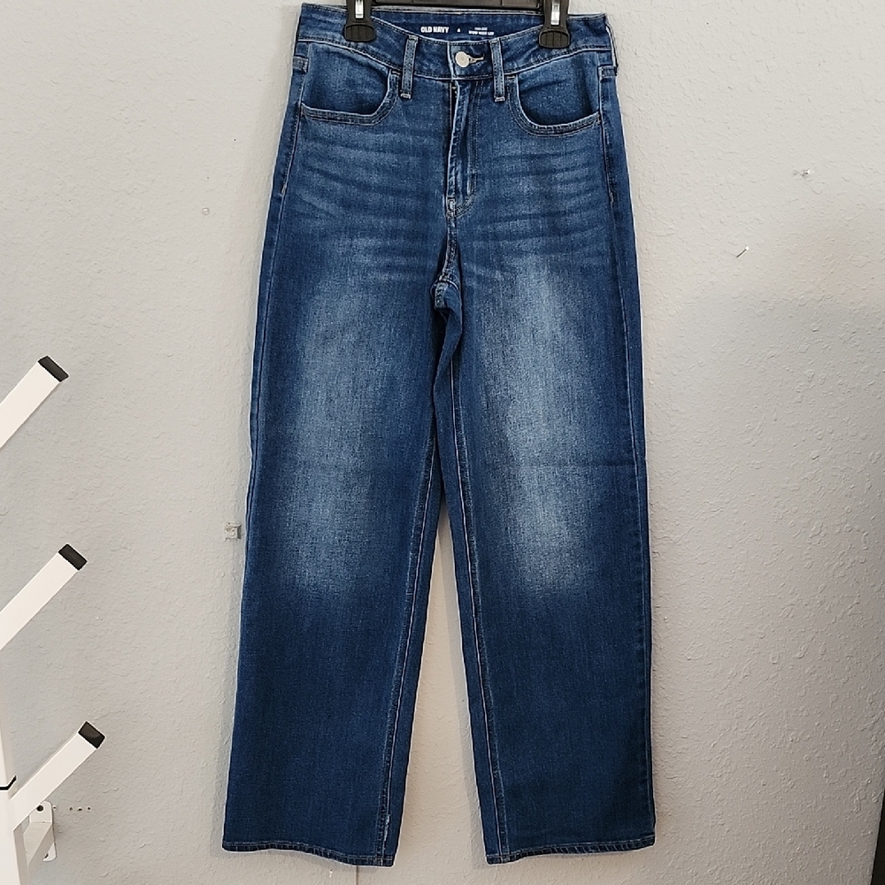 Old Navy High-Rise Wide Leg Jeans - Dark Blue